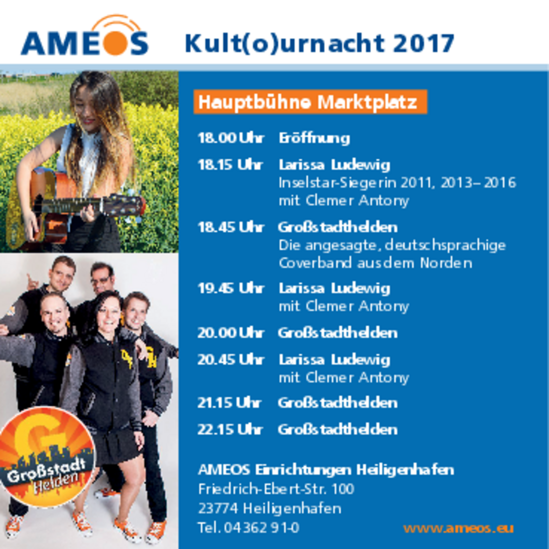 Musik und beste Unterhaltung auf der AMEOS Bühne!